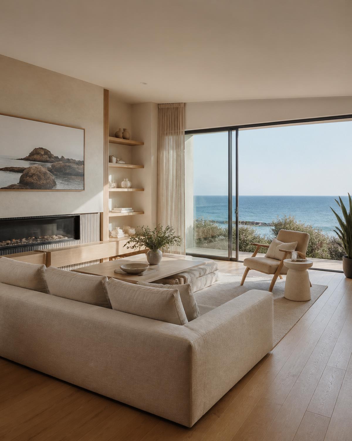 Interior of luxury coastal home
